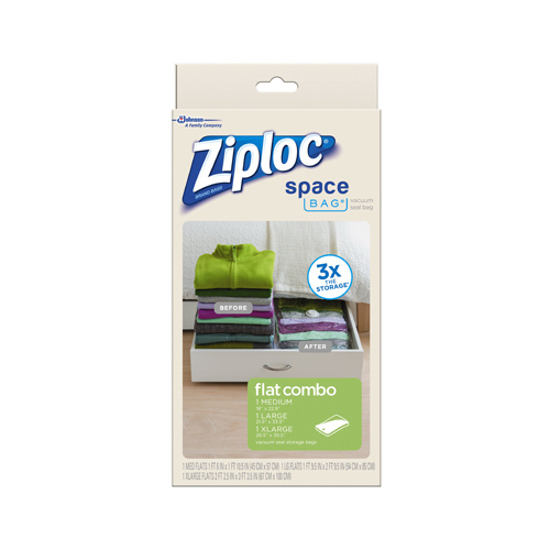 ZIPLOC 70424 Storage Bag Space Bag Various Sizes Clear Clear