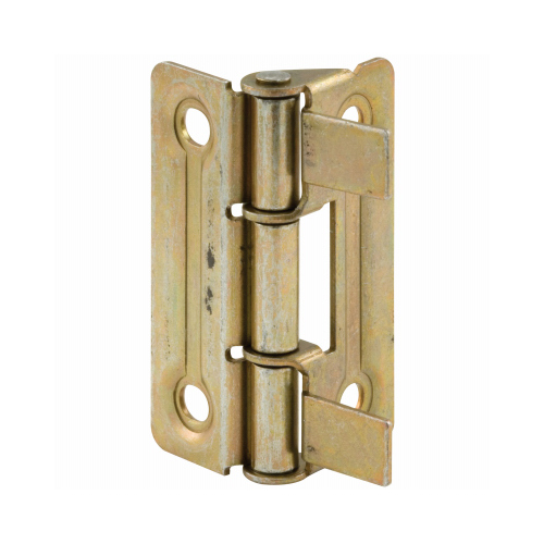 Door Hinge 2-1/8" L Brass-Plated Brass-Plate - 2 per pack x6 packs