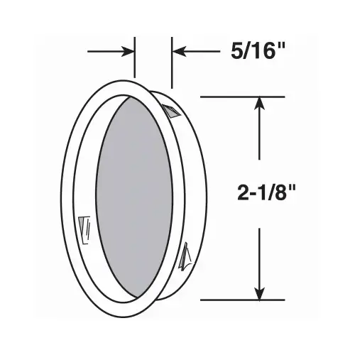 Door Pull, 5/16 in D, Steel, Bronze  - 2 per pack x6 packs