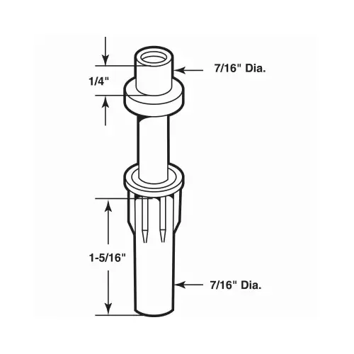 Door Pivot and Guide, Plastic, Top Mounting Pair Brown