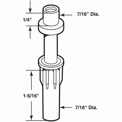 Prime-Line N 6701 Door Pivot and Guide, Plastic, Top Mounting Pair Brown