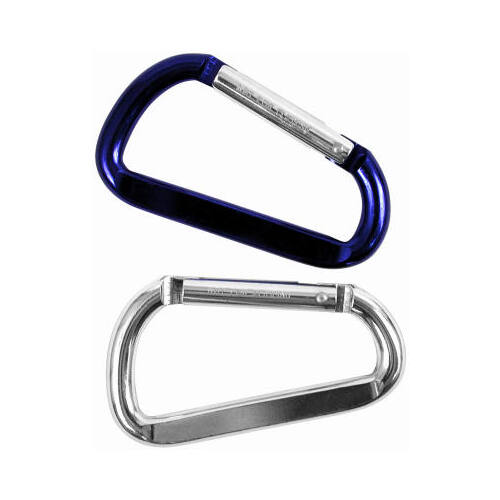 Custom Assorted Aluminum D Ring Clip Hook Keychain 3 Pack
