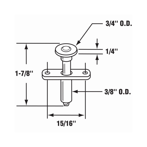 Bi-fold Door Wheel Guide Mill Silver Steel Mill Pair