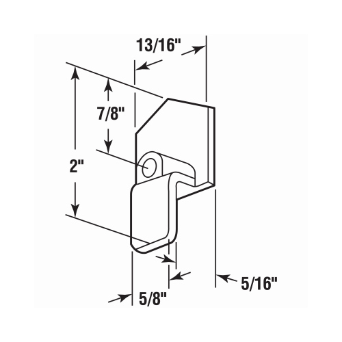 Closet Door Bottom Guide, Plastic Matte