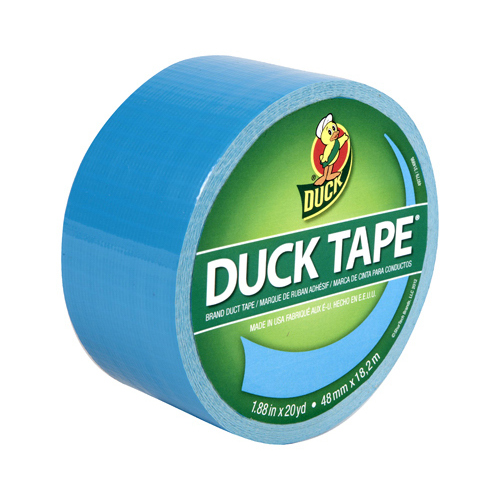 Duct Tape, 20 yd L, 1.88 in W, Vinyl Backing, Electric Blue