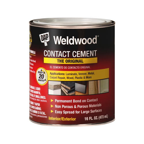 DAP 00271 Contact Cement Weldwood High Strength Rubber 1 pt Tan