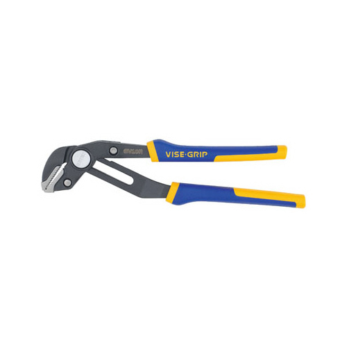 Groove Lock Plier, 10 in OAL, 2-1/4 in Jaw Opening, Blue/Yellow Handle, Cushion-Grip Handle