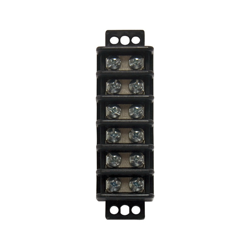 Terminal Block, 600 V, 30 A, 6 -Pole, 2 -Row Black