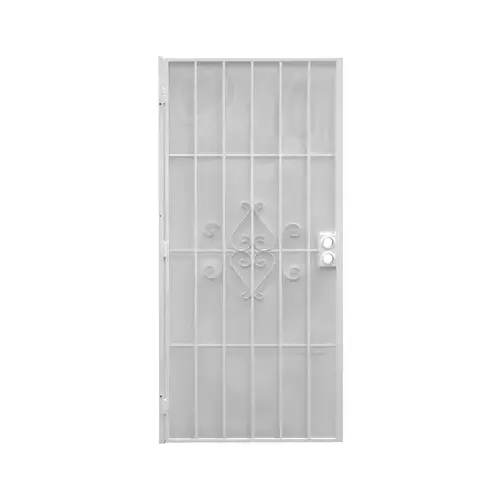 PRECISION 3818WH3068 Regal Series Door Screen, 80 in L, 36 in W, Steel, White