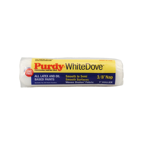 Purdy 14A670072 White Dove 670072 Paint Roller Cover, 3/8 in Thick Nap, 7 in L, Woven Dralon Fabric Cover