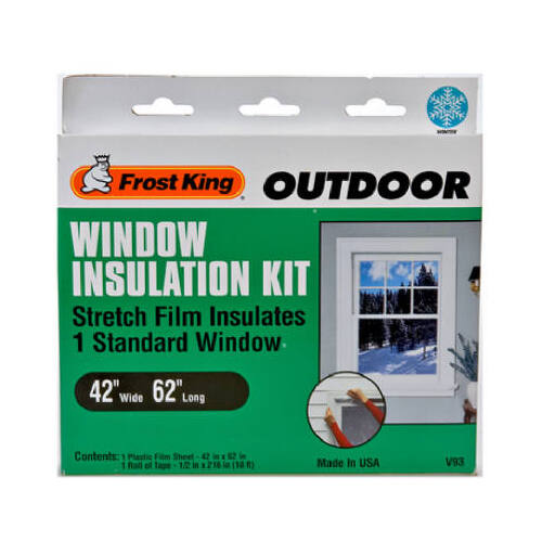 Window Film Insulator Kit Clear Stretch Outdoor 42" W X 62" L Clear