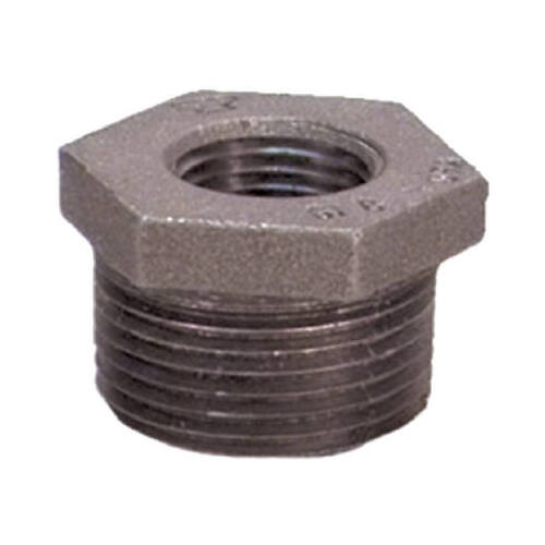 Black Pipe Hex Bushing, 1/4 x 1/8-In.