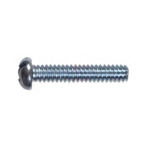 Machine Screws No. 1/4-20 X 4" L Combination Round Head Zinc-Plated Steel Zinc-Plated