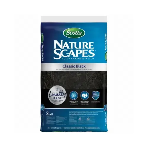 Nature Scapes Color Enhanced Mulch, Black, 2 cu-ft Bag