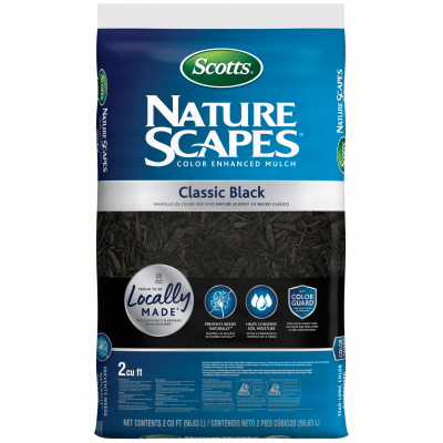 Scotts 88502440 Nature Scapes Color Enhanced Mulch, Black, 2 cu-ft Bag