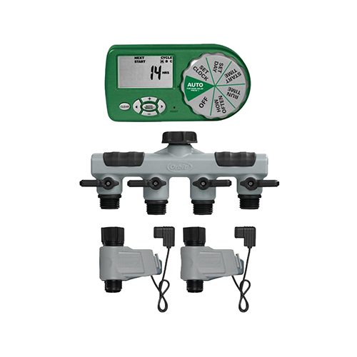 Sprinkler Timer Programmable 4 Zone Gray