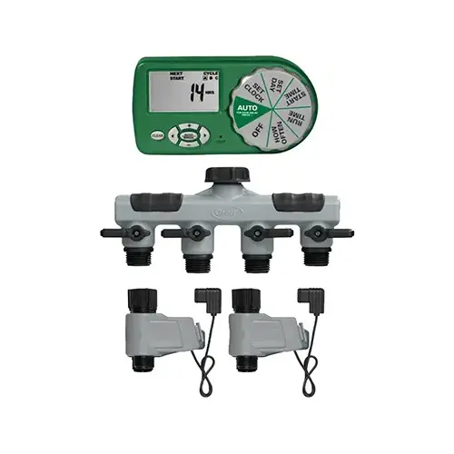 Sprinkler Timer Programmable 4 Zone Gray