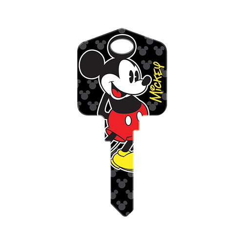 Key Blank Disney Mickey Mouse House 68 SC1 Single For Schlage Locks Multicolored - pack of 5