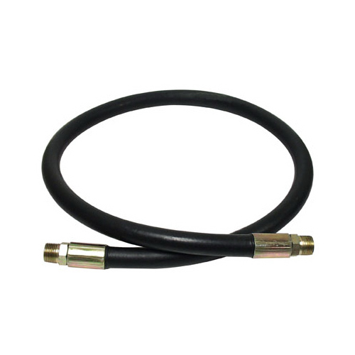 2-Wire Hydraulic Hose 0.4" D X 24" L 4000 psi Rubber Black