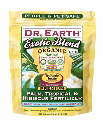 Dr. Earth 756P Fertilizer Exotic Blend Organic Tropical Plants 5-4-6 4 lb