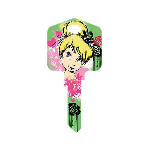 Key Blank Disney Fairy House 66/97 KW1/KW10 Single For Kwikset and Titan Locks Multicolored