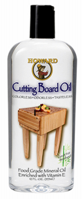 Howard BBB012 Cutting Board Oil, 12 oz Bottle, Light Tan, Gel