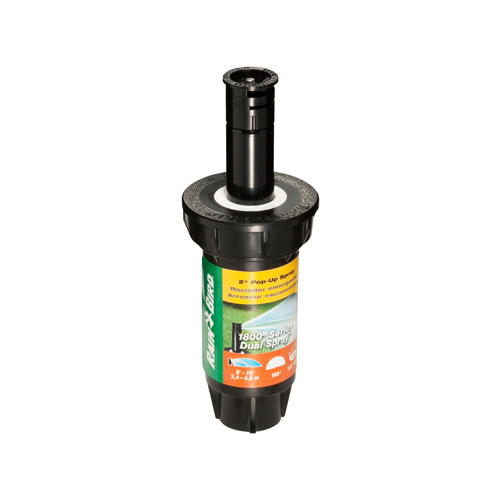 Spray Head Sprinkler, 1/2 in Connection, FNPT, 8 to 15 ft, Plastic