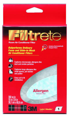 Filtrete 9808 Air Conditioner Filter 15" W X 24" H X 1" D 11 MERV Pleated