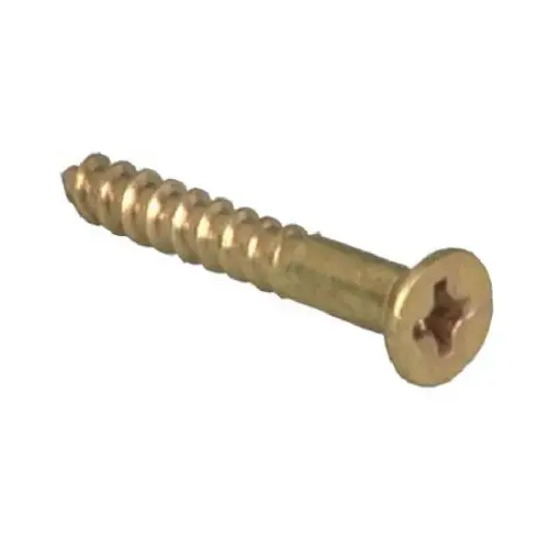 Wood Screws, Brass, Phillips Head, #8 x 3/4-In   pack of 100