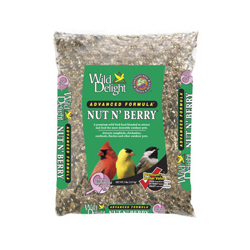 Wild Delight 366050 Wild Bird Food Nut N Berry Assorted Species Sunflower Kernels 5 lb