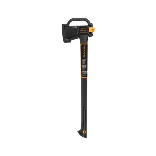 Splitting Axe, 2.25 lb Head, Steel Head, Fiberglass Handle, 28 in OAL Black