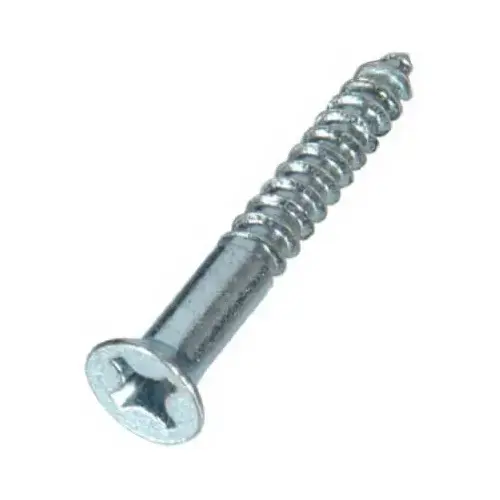 Wood Screws No. 6 S X 2" L Phillips Zinc-Plated Zinc-Plated