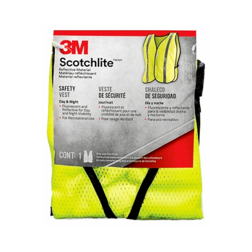 TEKK Protection Reflective Safety Vest, One-Size, Fabric, Fluorescent Yellow