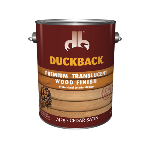 Duckback SC0074254-16 Wood Finish Premium Transparent Cedar Satin Penetrating Oil 1 gal Cedar Satin