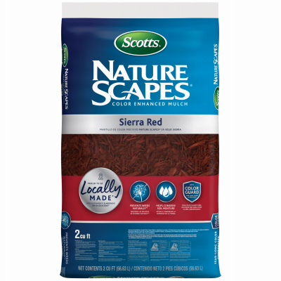 Scotts 88402440 Nature Scapes Mulch, Solid, Earthy, Red, 2 cu-ft Bag