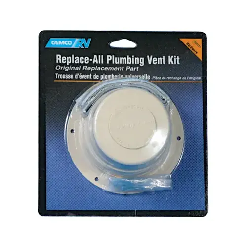 Plumbing Vent Kit, Plastic Polar White