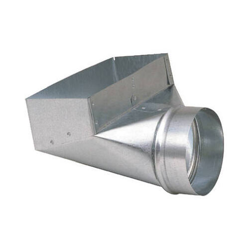 Angle Boot, 3-1/4 in L, 10 in W, 6 in H, 90 deg Angle, Steel, Galvanized