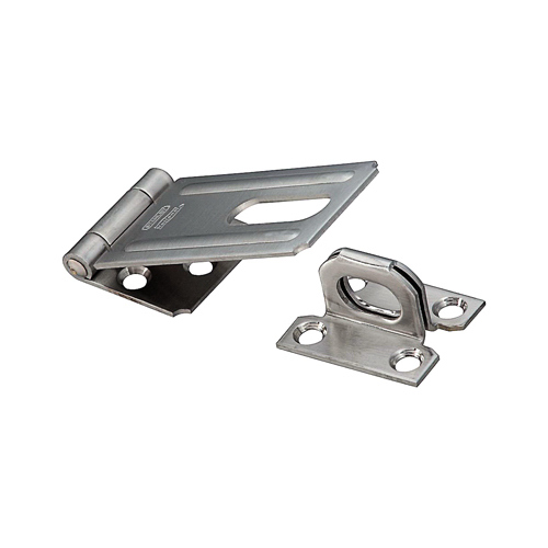 V37 Series Safety Hasp, 3-1/4 in L, Stainless Steel