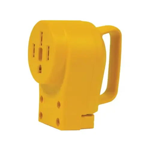 Camco 55353 Replacement Receptacle, 125/250 V, 50 A, Female Contact, Yellow