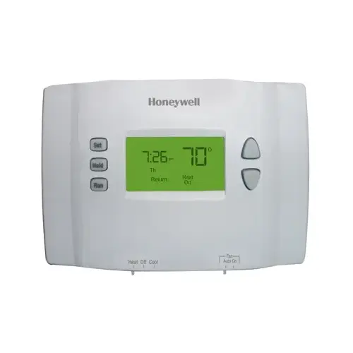 RTH2410 Series RTH2410B1019 OG Programmable Thermostat, 24 V, 40 to 99 deg F Control, Backlit Display White