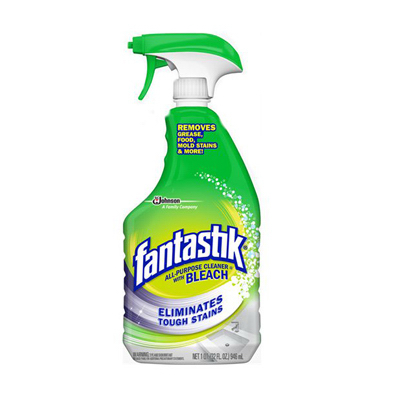 FANTASTIK 71631 All-Purpose Cleaner, 32 oz Spray Bottle, Liquid, Bleach, Light Yellow