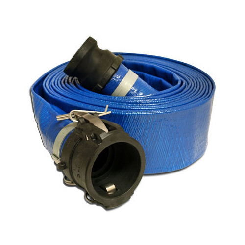 Liquid Transfer Hose 2" D X 25 ft. L 70 psi PVC Blue