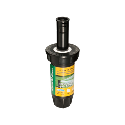 Spray Head Sprinkler, 1/2 in Connection, FNPT, 8 to 15 ft, Plastic