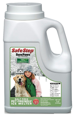 Safe Step 752780 Sure Paws 56708 Ice Melter, Crystal, White, Odorless, 8 lb Jug