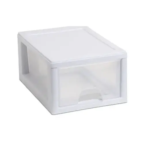 Sterilite 20518006 Drawer Organizer 12 7/8" L x 8 7/8" W x 6 " H 6 Qt. Clear Clear/White