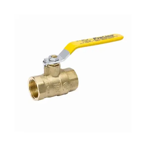 Ball Valve, 2 in Connection, FPT x FPT, 600/150 psi Pressure, Manual Actuator, Brass Body Chrome