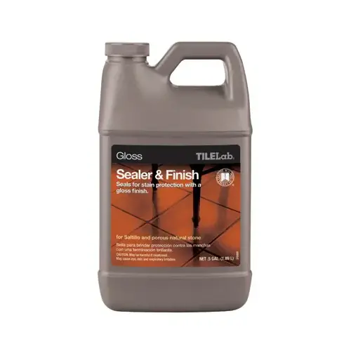 TileLab Sealer and Finish, Liquid, Clear, 0.5 gal, Bottle - pack of 3