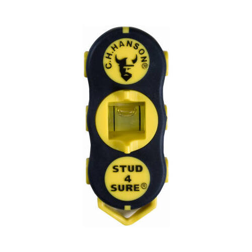 C.H Hanson 3040 0 Magnetic Stud Finder, 1 in Detection, Black/Yellow, Detectable Material: Metal/Wood