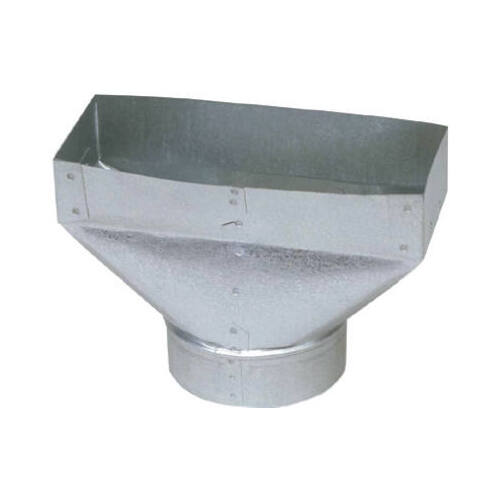 IMPERIAL GV0705-C Wall Register Boot, 4 in L, 12 in W, 6 in H, Galvanized