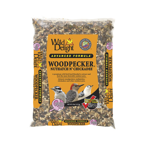 Wild Delight 364050 Wild Bird Food Woodpecker, Nuthatch & Chickadee Sunflower Seeds 5 lb